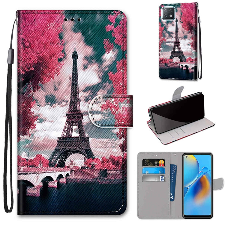 Coloured Drawing Cross Texture Horizontal Flip PU Leather Case with Holder & Card Slots & Wallet & Lanyard, For OPPO A72 5G / A73 5G / A53 5G