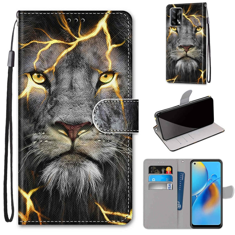 Coloured Drawing Cross Texture Horizontal Flip PU Leather Case with Holder & Card Slots & Wallet & Lanyard, For OPPO A74 4G / F19