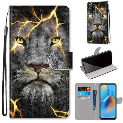 Coloured Drawing Cross Texture Horizontal Flip PU Leather Case with Holder & Card Slots & Wallet & Lanyard, For OPPO A74 4G / F19