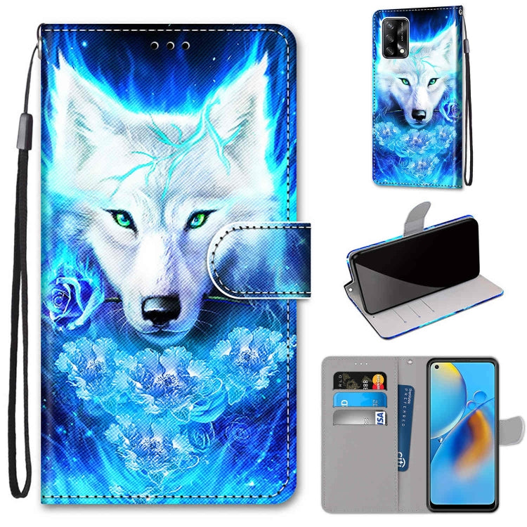 Coloured Drawing Cross Texture Horizontal Flip PU Leather Case with Holder & Card Slots & Wallet & Lanyard, For OPPO A74 4G / F19
