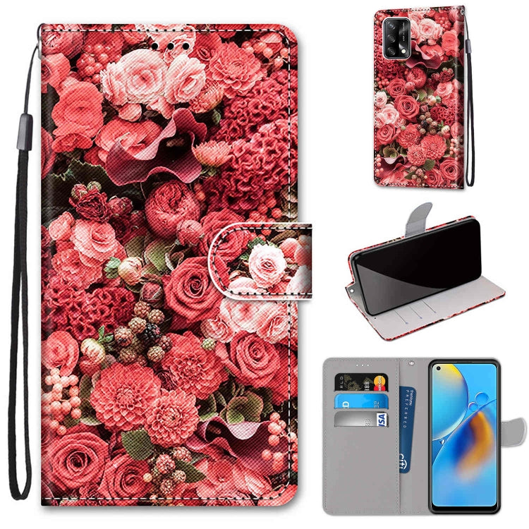 Coloured Drawing Cross Texture Horizontal Flip PU Leather Case with Holder & Card Slots & Wallet & Lanyard, For OPPO A74 4G / F19