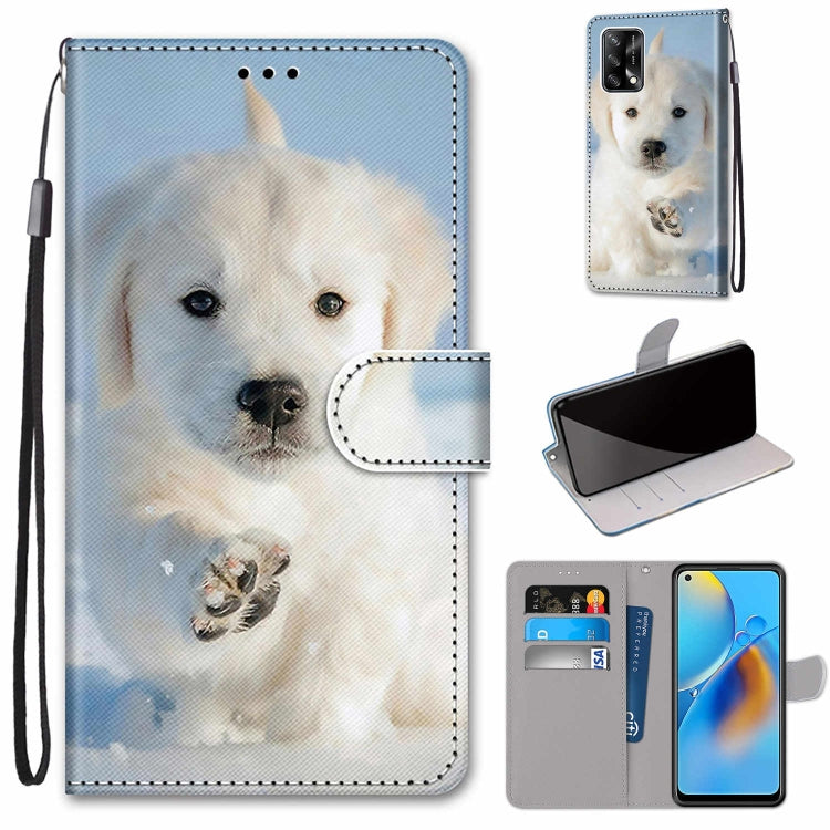 Coloured Drawing Cross Texture Horizontal Flip PU Leather Case with Holder & Card Slots & Wallet & Lanyard, For OPPO A74 4G / F19