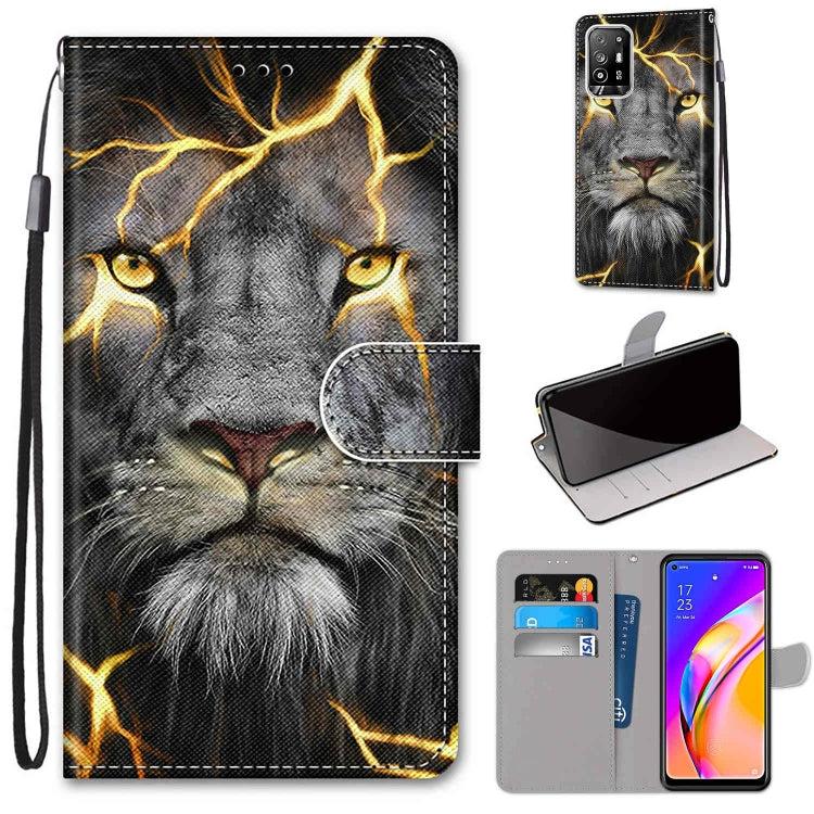 Coloured Drawing Cross Texture Horizontal Flip PU Leather Case with Holder & Card Slots & Wallet & Lanyard, For OPPO F19 Pro+ 5G / A94 5G / A95 5G