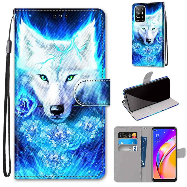 Coloured Drawing Cross Texture Horizontal Flip PU Leather Case with Holder & Card Slots & Wallet & Lanyard, For OPPO F19 Pro+ 5G / A94 5G / A95 5G