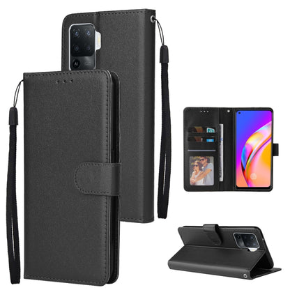 Multifunctional Horizontal Flip Leather Case, with Three Card Slot & Holder & Double Zip Wallett & Photo Frame & Lanyard, For OPPO A94 4G, For OPPO Realme 8 / 8 Pro 4G, For Xiaomi Redmi Note 10 5G