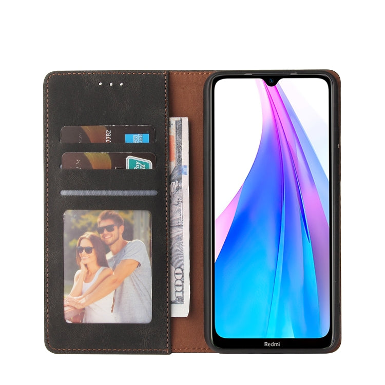 Simple Suction Closure Horizontal Flip Leather Case with Holder & Card Slot & Wallet, For Xiaomi Redmi Note 8T, For Xiaomi Redmi Note 9 / 10X 4G, For Xiaomi Redmi Note 8, For Xiaomi Redmi Note 8 Pro, For Xiaomi Redmi Note 10, For Xiaomi Redmi Note 10 Pro