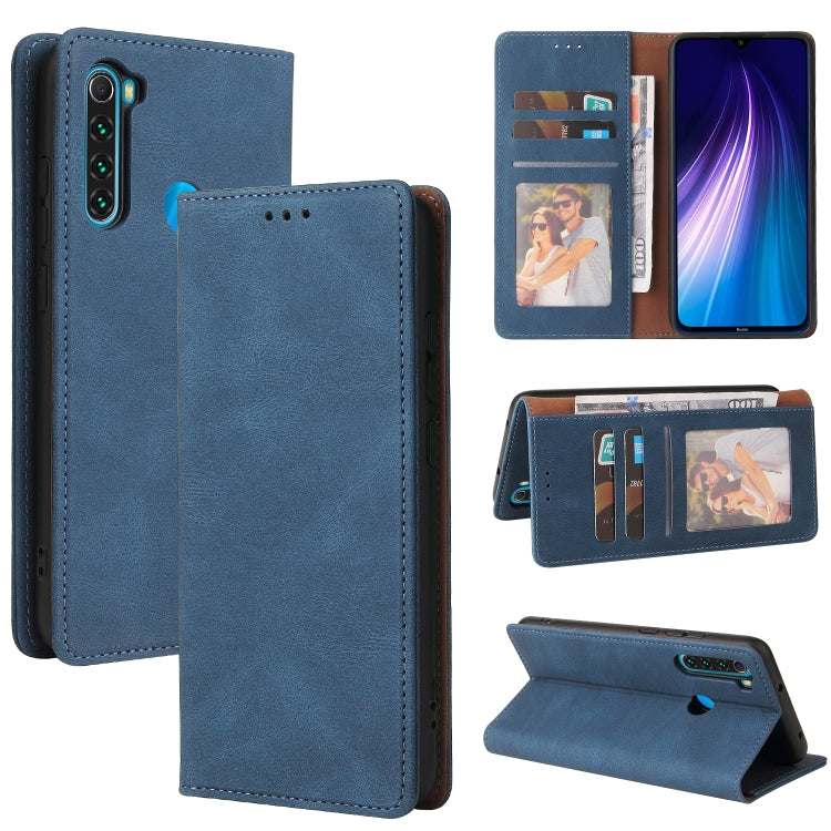 Simple Suction Closure Horizontal Flip Leather Case with Holder & Card Slot & Wallet, For Xiaomi Redmi Note 8T, For Xiaomi Redmi Note 9 / 10X 4G, For Xiaomi Redmi Note 8, For Xiaomi Redmi Note 8 Pro, For Xiaomi Redmi Note 10, For Xiaomi Redmi Note 10 Pro