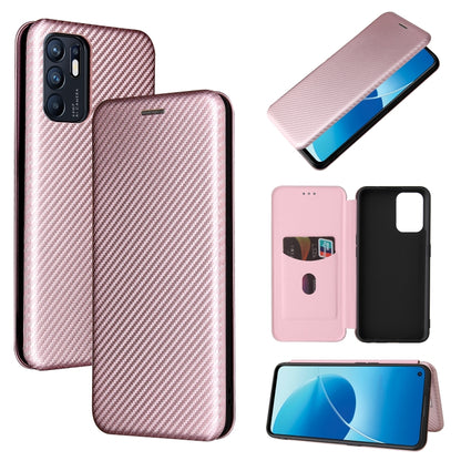 Carbon Fiber Texture Magnetic Horizontal Flip TPU + PC + PU Leather Case with Card Slot, For OPPO Reno6 4G, For Motorola Edge (2021), For Motorola Moto G60S
