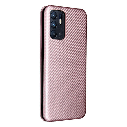 Carbon Fiber Texture Magnetic Horizontal Flip TPU + PC + PU Leather Case with Card Slot, For OPPO Reno6 4G, For Motorola Edge (2021), For Motorola Moto G60S