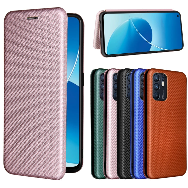 Carbon Fiber Texture Magnetic Horizontal Flip TPU + PC + PU Leather Case with Card Slot, For OPPO Reno6 4G, For Motorola Edge (2021), For Motorola Moto G60S