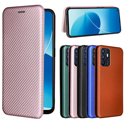 Carbon Fiber Texture Magnetic Horizontal Flip TPU + PC + PU Leather Case with Card Slot, For OPPO Reno6 4G, For Motorola Edge (2021), For Motorola Moto G60S