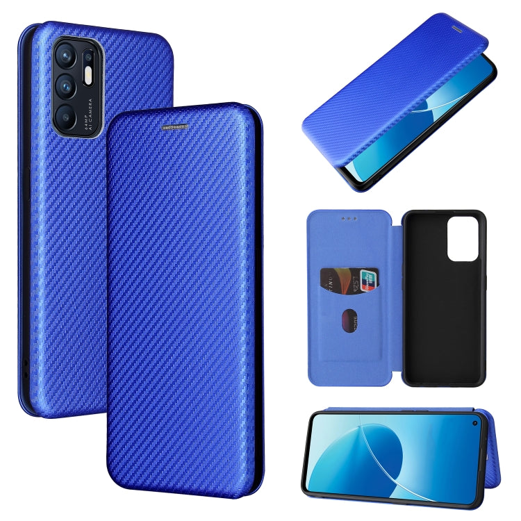 Carbon Fiber Texture Magnetic Horizontal Flip TPU + PC + PU Leather Case with Card Slot, For OPPO Reno6 4G, For Motorola Edge (2021), For Motorola Moto G60S