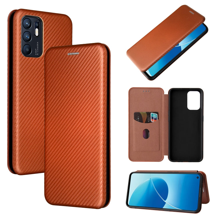 Carbon Fiber Texture Magnetic Horizontal Flip TPU + PC + PU Leather Case with Card Slot, For OPPO Reno6 4G, For Motorola Edge (2021), For Motorola Moto G60S