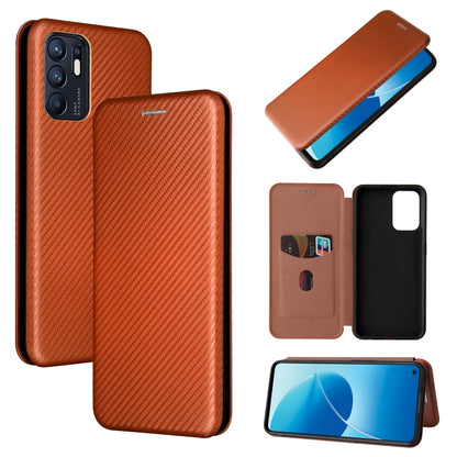 Carbon Fiber Texture Magnetic Horizontal Flip TPU + PC + PU Leather Case with Card Slot, For OPPO Reno6 4G, For Motorola Edge (2021), For Motorola Moto G60S