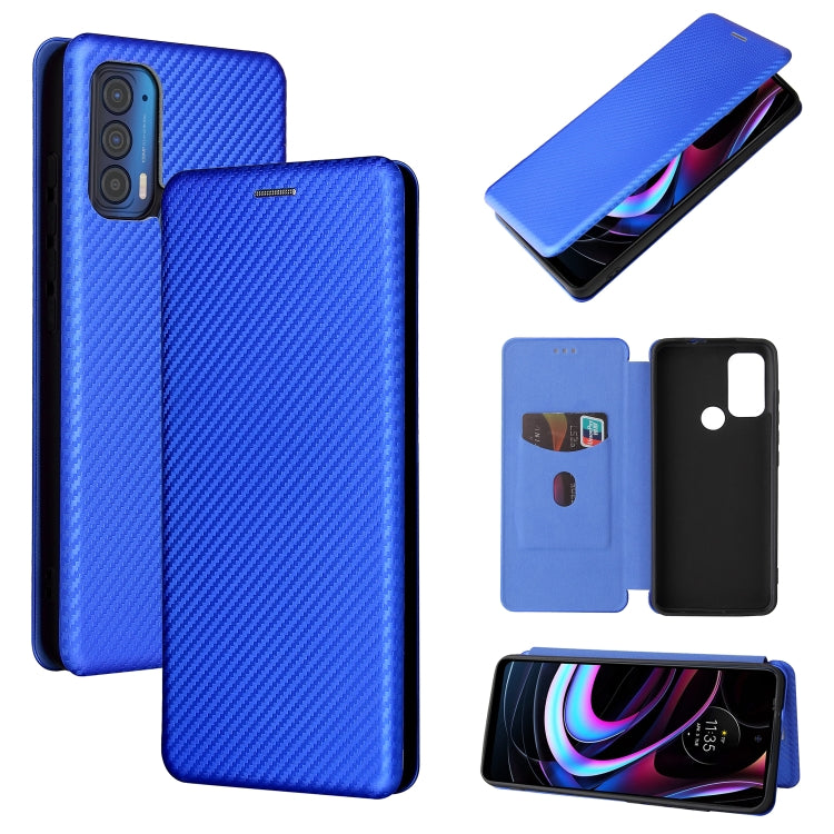 Carbon Fiber Texture Magnetic Horizontal Flip TPU + PC + PU Leather Case with Card Slot, For OPPO Reno6 4G, For Motorola Edge (2021), For Motorola Moto G60S