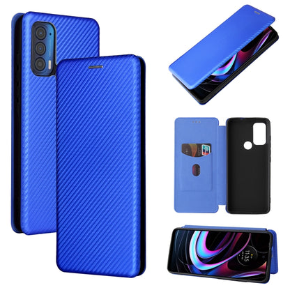 Carbon Fiber Texture Magnetic Horizontal Flip TPU + PC + PU Leather Case with Card Slot, For OPPO Reno6 4G, For Motorola Edge (2021), For Motorola Moto G60S