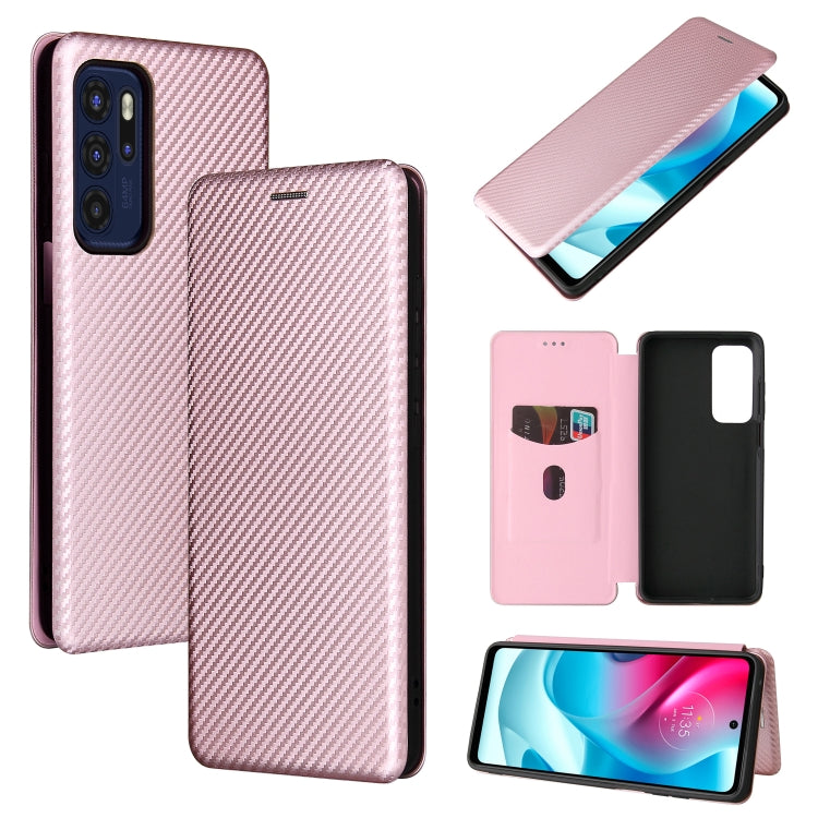 Carbon Fiber Texture Magnetic Horizontal Flip TPU + PC + PU Leather Case with Card Slot, For OPPO Reno6 4G, For Motorola Edge (2021), For Motorola Moto G60S
