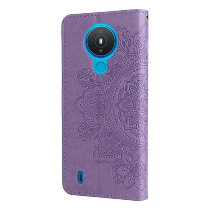 7-petal Flowers Embossing Pattern Horizontal Flip PU Leather Case with Holder & Card Slots & Wallet & Photo Frame, For Nokia 1.4, For Nokia G10 / G20 / 6.3, For Xiaomi Redmi 10, For OPPO Realme GT Master / Realme Q3 Pro