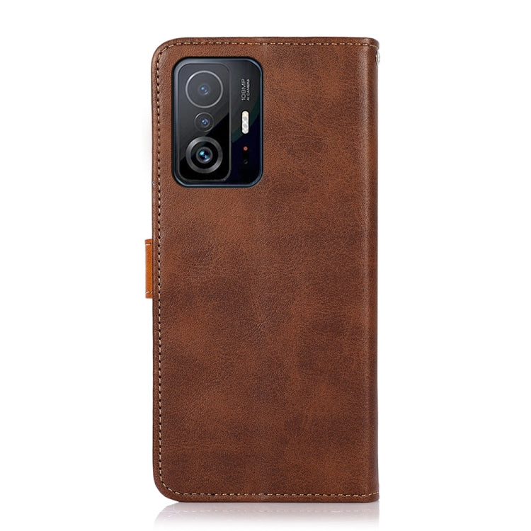 KHAZNEH Dual-color Cowhide Texture Horizontal Flip Leather Case with Holder & Card Slots & Wallet & Photo Frame, For Xiaomi Mi 11T, For Xiaomi Mi 11T Pro