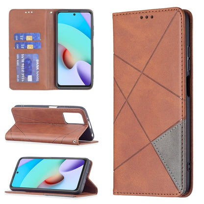 Rhombus Texture Horizontal Flip Magnetic Leather Case with Holder & Card Slots, For Xiaomi Redmi 10, For Xiaomi Mi 11T