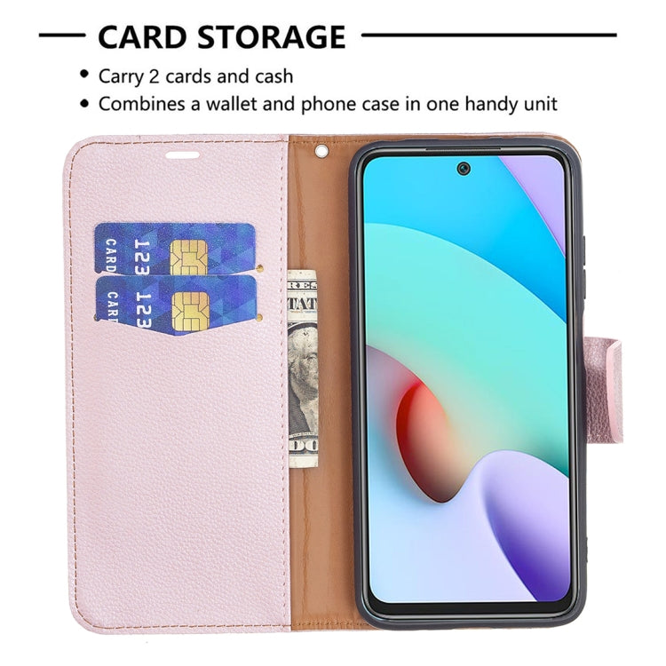 Litchi Texture Pure Color Horizontal Flip PU Leather Case with Holder & Card Slots & Wallet & Lanyard, For Xiaomi Redmi 10