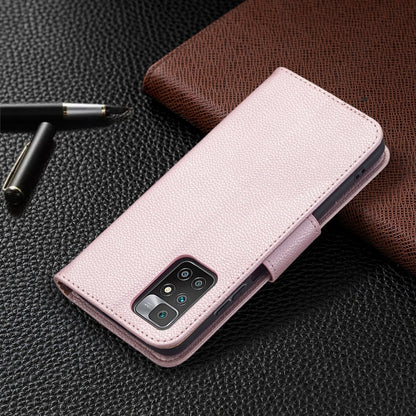 Litchi Texture Pure Color Horizontal Flip PU Leather Case with Holder & Card Slots & Wallet & Lanyard, For Xiaomi Redmi 10