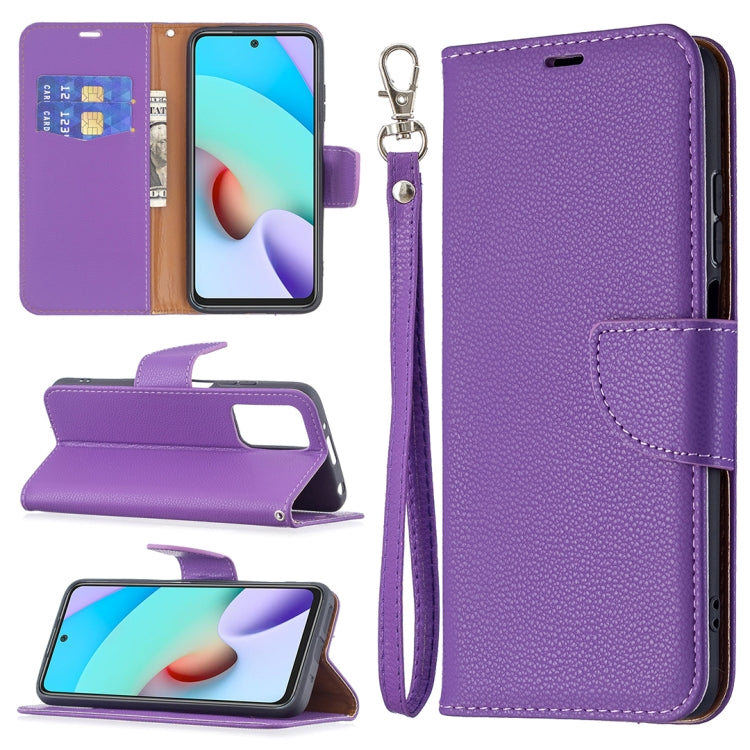 Litchi Texture Pure Color Horizontal Flip PU Leather Case with Holder & Card Slots & Wallet & Lanyard, For Xiaomi Redmi 10