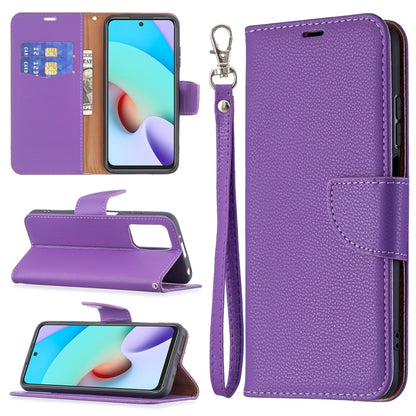 Litchi Texture Pure Color Horizontal Flip PU Leather Case with Holder & Card Slots & Wallet & Lanyard, For Xiaomi Redmi 10