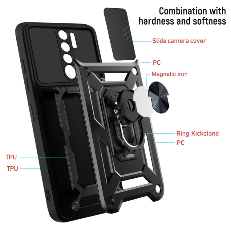 Sliding Camera Cover Design TPU+PC Protective Case, For Xiaomi Redmi 9, For Xiaomi Redmi 9A, For Xiaomi Redmi Note 9S