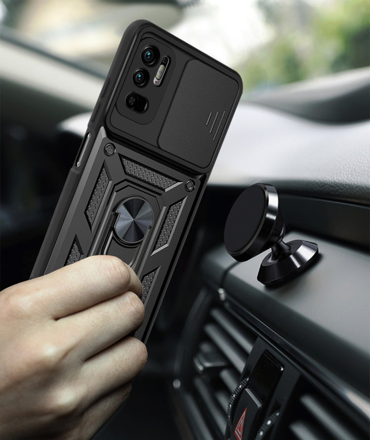 Sliding Camera Cover Design TPU+PC Protective Case, For Xiaomi Redmi Note 10 5G