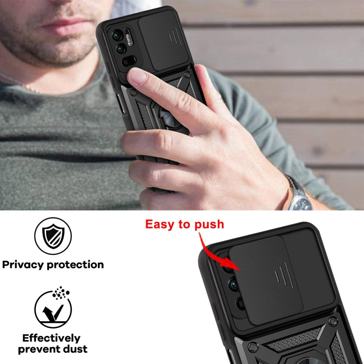 Sliding Camera Cover Design TPU+PC Protective Case, For Xiaomi Redmi Note 10 5G