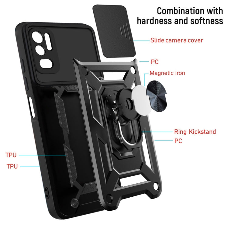 Sliding Camera Cover Design TPU+PC Protective Case, For Xiaomi Redmi Note 10 5G