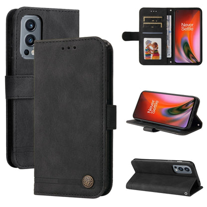 Skin Feel Life Tree Metal Button Horizontal Flip Leather Case with Holder & Card Slot & Wallet & Photo Frame & Strap, For OnePlus Nord 2 5G, For OnePlus Nord CE 5G, For OPPO Realme 7 5G / V5 5G, For Xiaomi Redmi 10