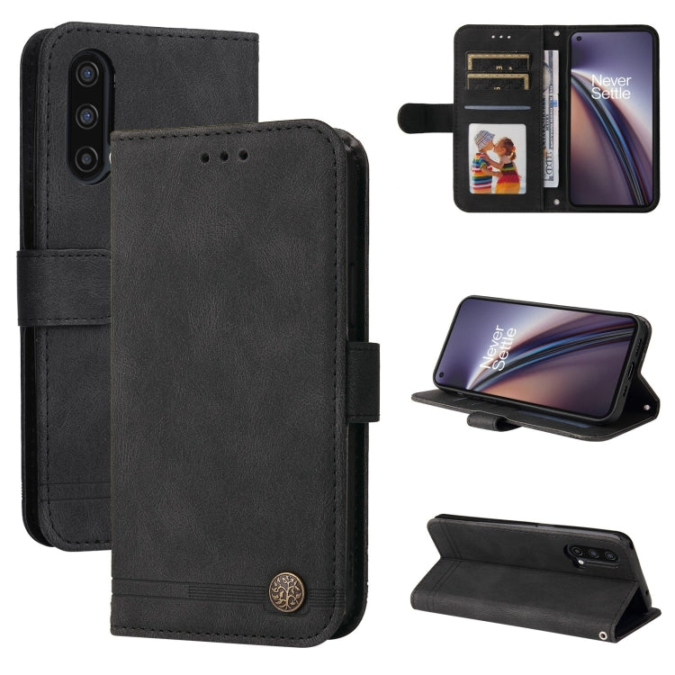Skin Feel Life Tree Metal Button Horizontal Flip Leather Case with Holder & Card Slot & Wallet & Photo Frame & Strap, For OnePlus Nord 2 5G, For OnePlus Nord CE 5G, For OPPO Realme 7 5G / V5 5G, For Xiaomi Redmi 10