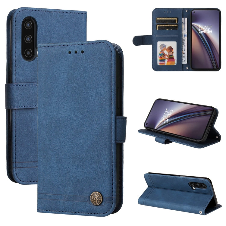 Skin Feel Life Tree Metal Button Horizontal Flip Leather Case with Holder & Card Slot & Wallet & Photo Frame & Strap, For OnePlus Nord 2 5G, For OnePlus Nord CE 5G, For OPPO Realme 7 5G / V5 5G, For Xiaomi Redmi 10