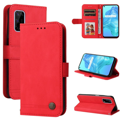 Skin Feel Life Tree Metal Button Horizontal Flip Leather Case with Holder & Card Slot & Wallet & Photo Frame & Strap, For OnePlus Nord 2 5G, For OnePlus Nord CE 5G, For OPPO Realme 7 5G / V5 5G, For Xiaomi Redmi 10