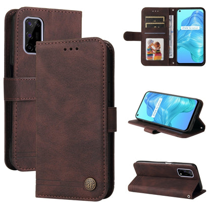 Skin Feel Life Tree Metal Button Horizontal Flip Leather Case with Holder & Card Slot & Wallet & Photo Frame & Strap, For OnePlus Nord 2 5G, For OnePlus Nord CE 5G, For OPPO Realme 7 5G / V5 5G, For Xiaomi Redmi 10