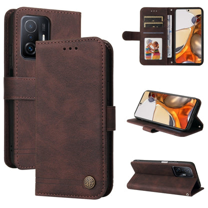 Skin Feel Life Tree Metal Button Horizontal Flip Leather Case with Holder & Card Slot & Wallet & Photo Frame & Strap, For Xiaomi Mi 11T Pro / Mi 11T, For Samsung Galaxy A02s 164mm EU Version, For Samsung Galaxy A02s 166mm US Version                    ...
