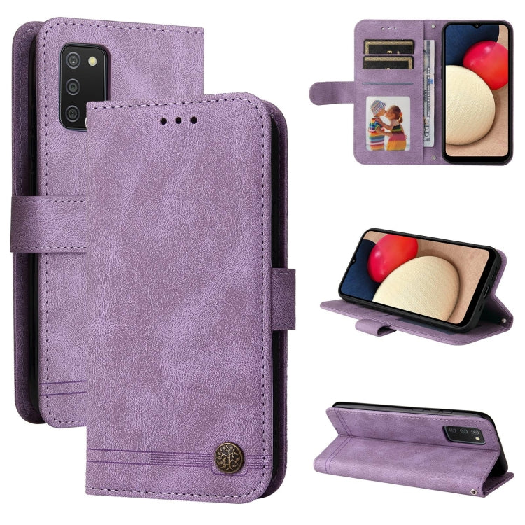 Skin Feel Life Tree Metal Button Horizontal Flip Leather Case with Holder & Card Slot & Wallet & Photo Frame & Strap, For Xiaomi Mi 11T Pro / Mi 11T, For Samsung Galaxy A02s 164mm EU Version, For Samsung Galaxy A02s 166mm US Version                    ...