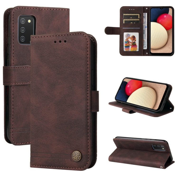 Skin Feel Life Tree Metal Button Horizontal Flip Leather Case with Holder & Card Slot & Wallet & Photo Frame & Strap, For Xiaomi Mi 11T Pro / Mi 11T, For Samsung Galaxy A02s 164mm EU Version, For Samsung Galaxy A02s 166mm US Version                    ...