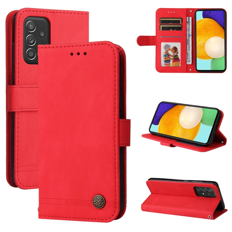 Skin Feel Life Tree Metal Button Horizontal Flip Leather Case with Holder & Card Slot & Wallet & Photo Frame & Strap, For Samsung Galaxy A52 5G / 4G / A52s, For Samsung Galaxy A72 5G / 4G
