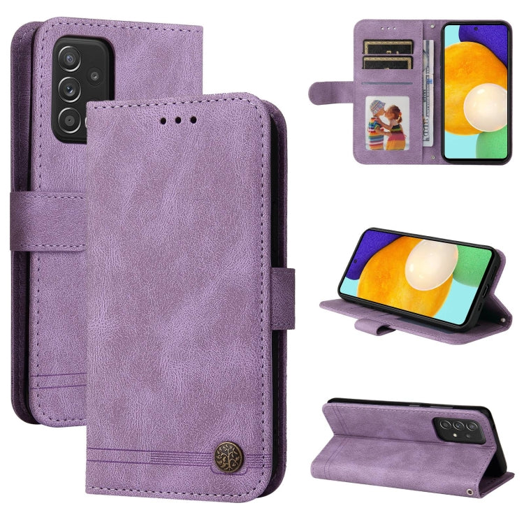 Skin Feel Life Tree Metal Button Horizontal Flip Leather Case with Holder & Card Slot & Wallet & Photo Frame & Strap, For Samsung Galaxy A52 5G / 4G / A52s, For Samsung Galaxy A72 5G / 4G