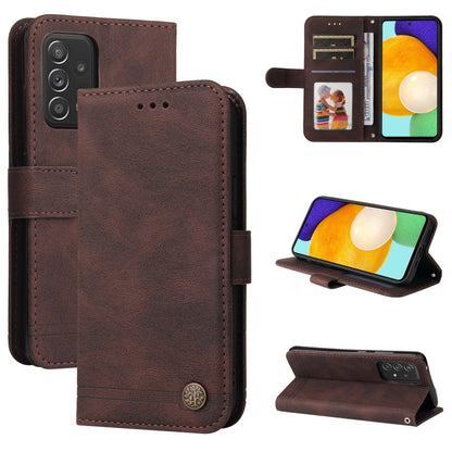 Skin Feel Life Tree Metal Button Horizontal Flip Leather Case with Holder & Card Slot & Wallet & Photo Frame & Strap, For Samsung Galaxy A52 5G / 4G / A52s, For Samsung Galaxy A72 5G / 4G