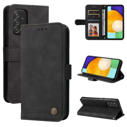 Skin Feel Life Tree Metal Button Horizontal Flip Leather Case with Holder & Card Slot & Wallet & Photo Frame & Strap, For Samsung Galaxy A52 5G / 4G / A52s, For Samsung Galaxy A72 5G / 4G