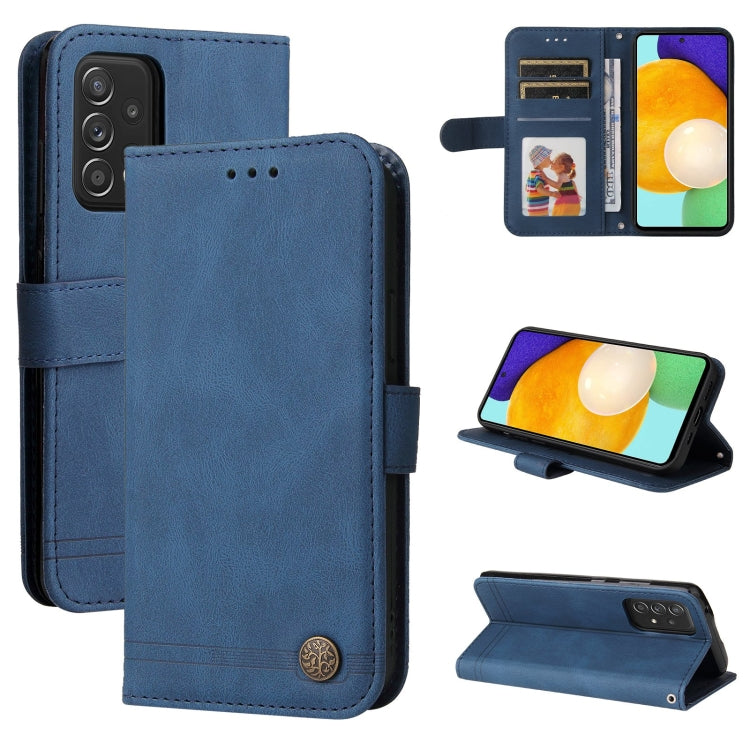 Skin Feel Life Tree Metal Button Horizontal Flip Leather Case with Holder & Card Slot & Wallet & Photo Frame & Strap, For Samsung Galaxy A52 5G / 4G / A52s, For Samsung Galaxy A72 5G / 4G
