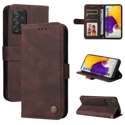 Skin Feel Life Tree Metal Button Horizontal Flip Leather Case with Holder & Card Slot & Wallet & Photo Frame & Strap, For Samsung Galaxy A52 5G / 4G / A52s, For Samsung Galaxy A72 5G / 4G