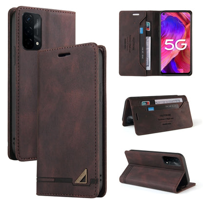 Skin Feel Anti-theft Brush Horizontal Flip Leather Case with Holder & Card Slots & Wallet, For OPPO A93 5G, For OPPO A94, For OPPO F17, For OPPO F19 / A74, For OPPO Find X3 Pro, For OPPO Realme 7 Pro