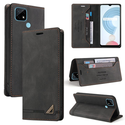 Skin Feel Anti-theft Brush Horizontal Flip Leather Case with Holder & Card Slots & Wallet, For OPPO Realme C11, For OPPO Realme C15, For OPPO Realme C21, For OPPO Realme GT, For OPPO Reno5 Pro 5G, For OPPO Realme 8
