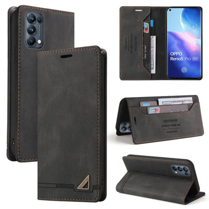 Skin Feel Anti-theft Brush Horizontal Flip Leather Case with Holder & Card Slots & Wallet, For OPPO Realme C11, For OPPO Realme C15, For OPPO Realme C21, For OPPO Realme GT, For OPPO Reno5 Pro 5G, For OPPO Realme 8