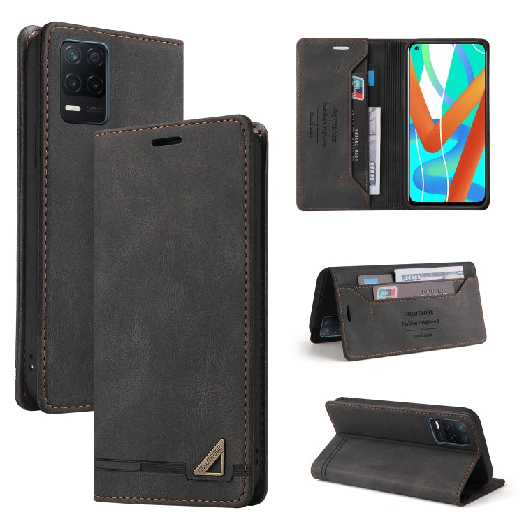 Skin Feel Anti-theft Brush Horizontal Flip Leather Case with Holder & Card Slots & Wallet, For OPPO Realme V13
